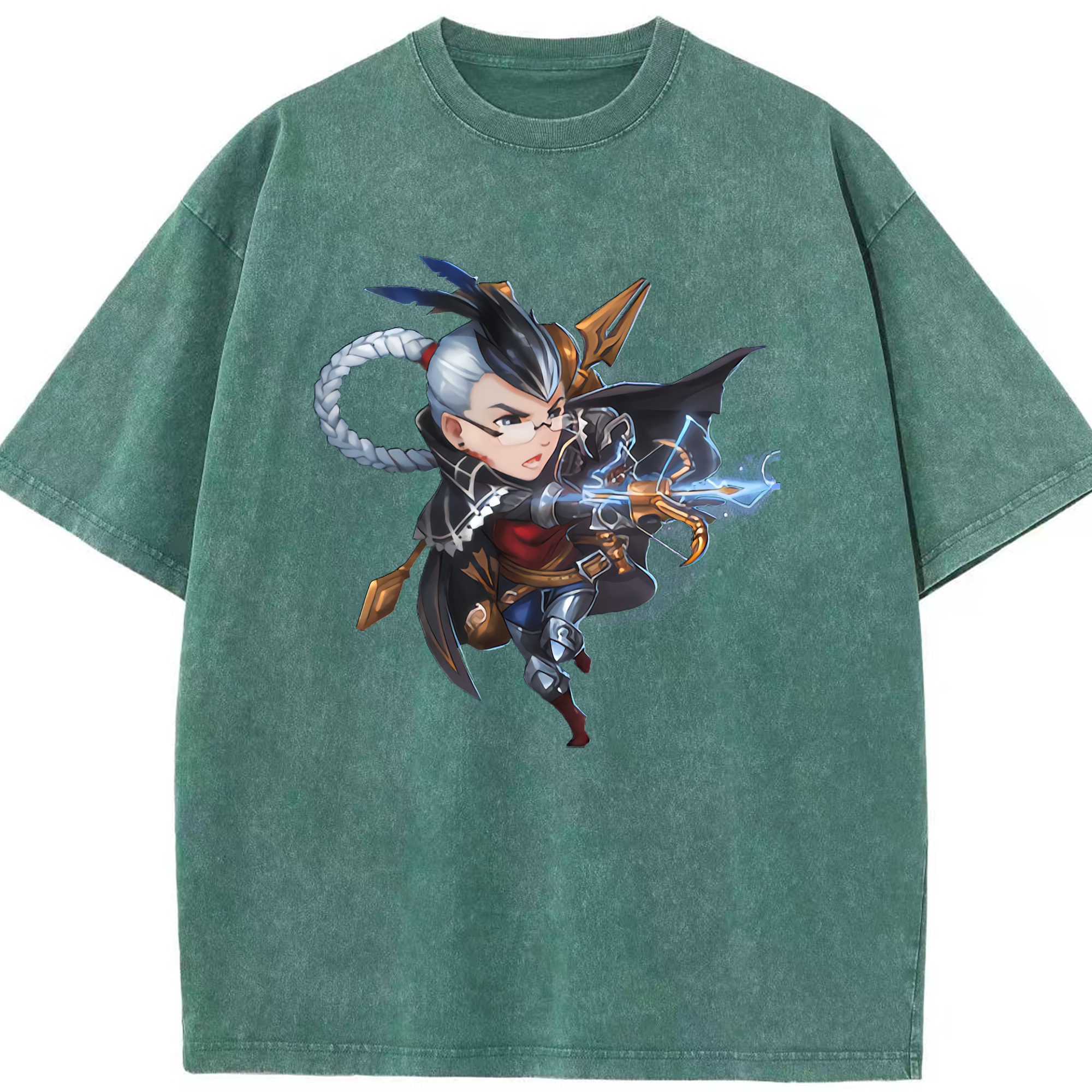 リーグ・オブ・レジェンド League of Legends LOL 綿100% ヴィンテージ風 半袖Tシャツ（フロントプリント）